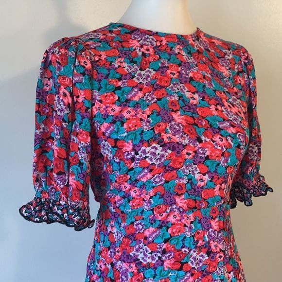 [RIXO] Colorful Floral Pattern Dress - Size 6 - Picture 2 of 8